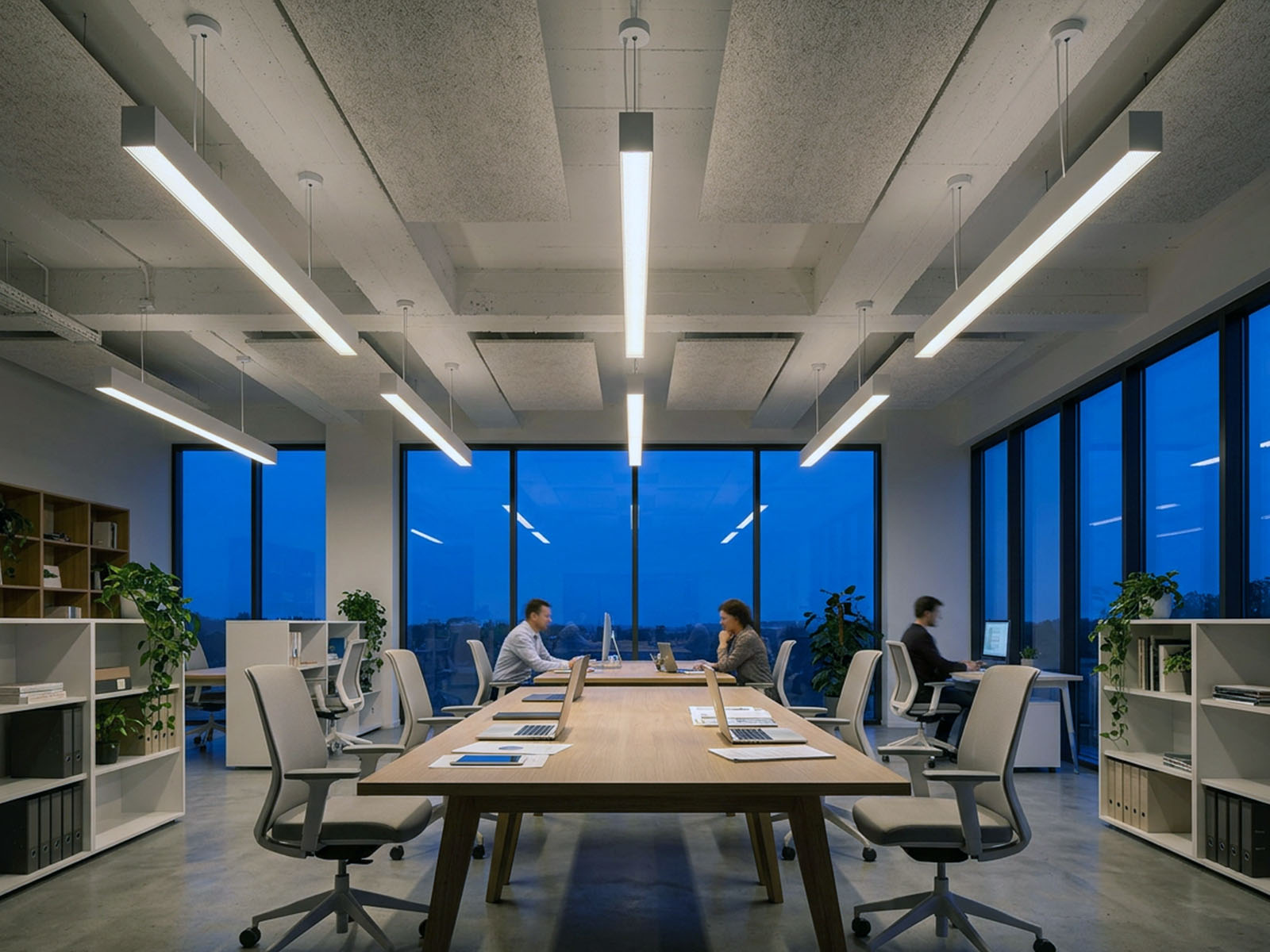 Wizualizacja Lampa wisząca Schedar HL 30W 120cm 4000K Biała